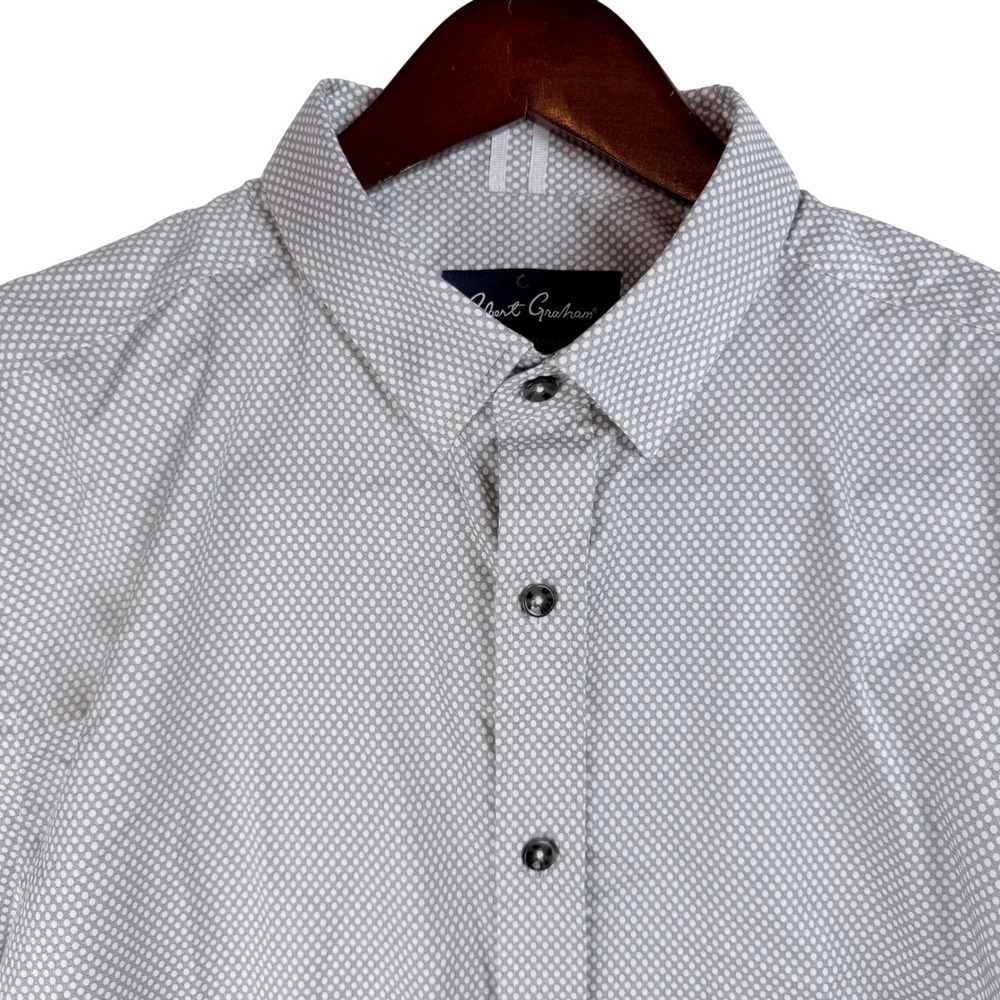 Robert Graham‎ Modern Americana Men's XL Geometric Dot Short Sleeve Button Down